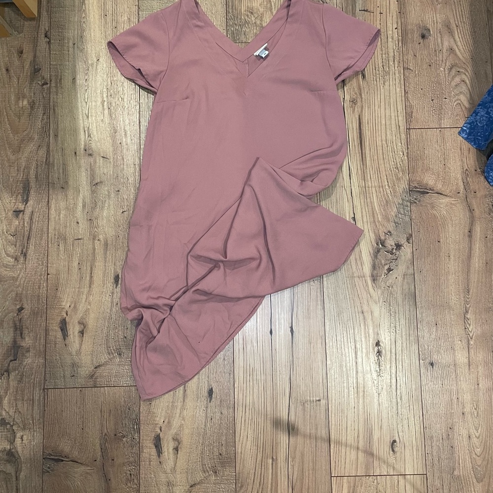 Pink flowy dress